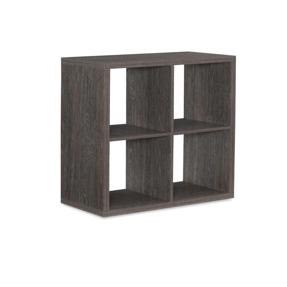 Linon Galli 4 Cubby Storage Cabinet Grey