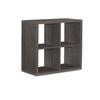 Linon Galli 4 Cubby Storage Cabinet Grey view 1