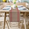 Table Runner 72 inches Long for Table Decoration Retro Brown Beckground Red Stripes Coffee Table Runner for Kitchen/Dining Runners for Party Home Decor 14x72in view 2