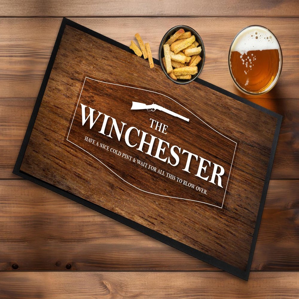 The Winchester Bar runner Mat | Winchester Pub Coasters - Choice of Home Bar Pub mat - home bar accessories (Bar Runner Mat)