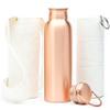 Kitchen Science Ayurvedic 34oz Copper Water Bottle with Canvas Bag & Sleeve Leak-Proof Drinking Bottle view 1