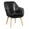 Convenience Concepts Take a Seat Charlotte Accent Chair, Black Faux Leather view 1