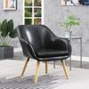 Convenience Concepts Take a Seat Charlotte Accent Chair, Black Faux Leather view 2