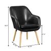 Convenience Concepts Take a Seat Charlotte Accent Chair, Black Faux Leather view 3
