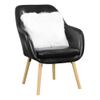Convenience Concepts Take a Seat Charlotte Accent Chair, Black Faux Leather view 4