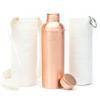 Kitchen Science Ayurvedic 34oz Copper Water Bottle with Canvas Bag & Sleeve Leak-Proof, Lab-Tested, Designer Drinking Bottle view 1