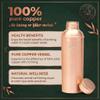 Kitchen Science Ayurvedic 34oz Copper Water Bottle with Canvas Bag & Sleeve Leak-Proof, Lab-Tested, Designer Drinking Bottle view 4