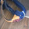 Brazilain Navy Blue on Black Poly Pro 7x9LH 3/4" x 3/4" Bull EPT Bull Ropes Full Brazilian 16' view 2