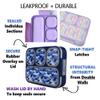 kinsho Bento-Box Lunch-Box Kids, Meal Boxes And Snack Containers For Boys & Girls For School, Includes Utensils, Bpa Free (Purple Rainbow Unicorn + Blue Black Camo, 2 Pack Set) view 4