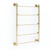 LSMKK Wall Scarf Storage Organiser, Modern Vinyl Rolls Display Rack Stand for Hanging Shawls/Hijab/Wallpaper, Ribbon Holder with 5 Removable Bar (Color : Gold) view 1
