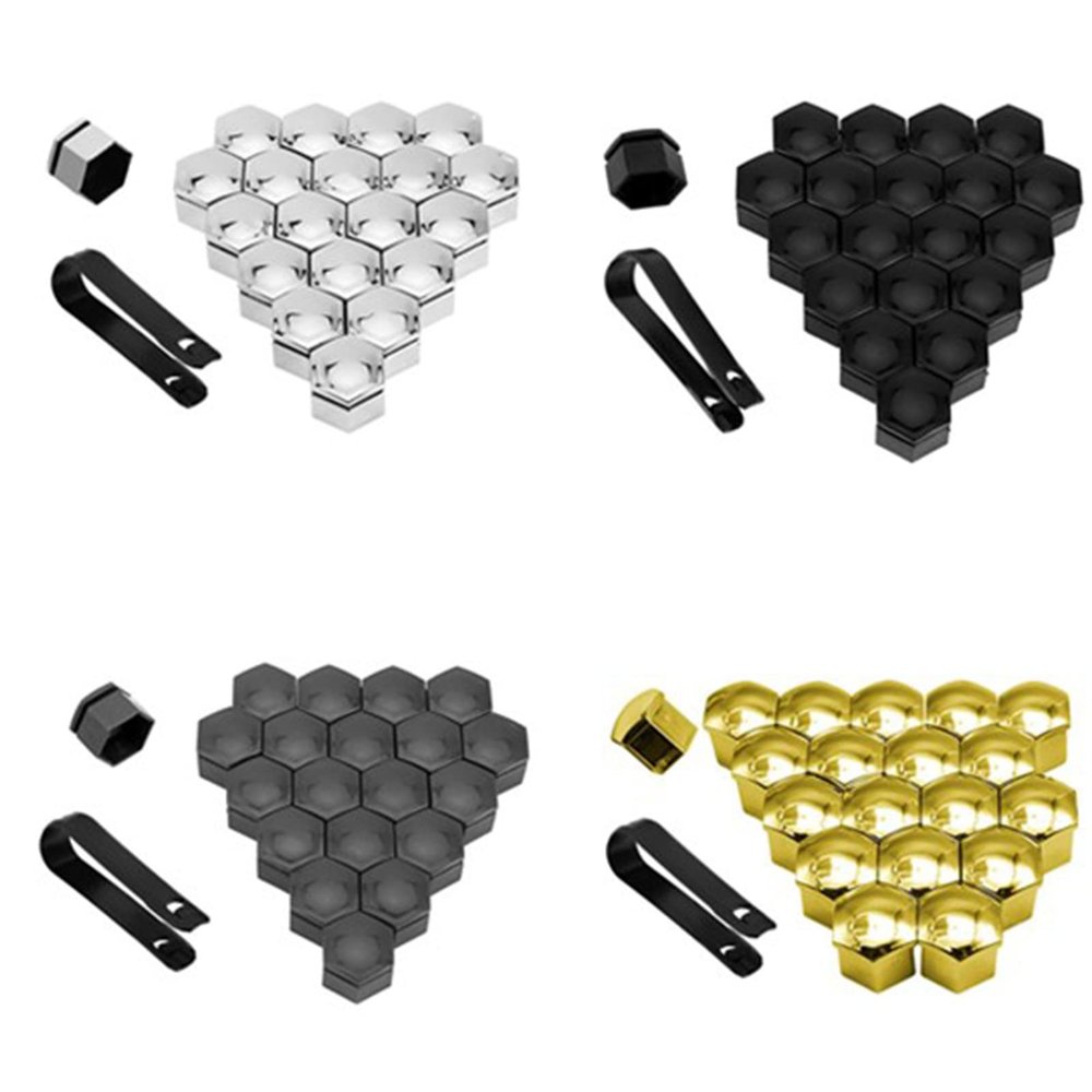 JINYISI 20pcs 17mm/19mm/21mm Nut Caps Car Wheel Auto Hub Screw Cover,for Subaru Forester XV BRZ WRX Ascent Legacy Outback Exiga