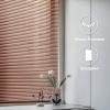 LWMD Office Bathroom Aluminum Venetian Blinds, Brown Waterproof Privacy Screen Sun Shade, 80cm/100cm/120cm/140cm Wide (Color : WxH, Size : 120x100cm(47.2x39.3in)) view 2