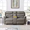 7QIAU Faux Leather Upholstered Modern Sofa Bed for Compact Living Space, Apartment, Dorm, Bonus Room 2 Cupholders, Oversized view 1