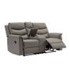 7QIAU Faux Leather Upholstered Modern Sofa Bed for Compact Living Space, Apartment, Dorm, Bonus Room 2 Cupholders, Oversized view 3