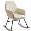 XGANGM Stretch Rocking Chair Slipcovers with Arms High Back Accent Living Room Lounge Chair Covers, forHome Furniture Bedroom Relaxation Dinning Room Chair Protector,Beige,1PC view 1