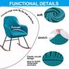 XGANGM Stretch Rocking Chair Slipcovers with Arms High Back Accent Living Room Lounge Chair Covers, forHome Furniture Bedroom Relaxation Dinning Room Chair Protector,Beige,1PC view 2