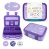 Bento Box Lunch Boxes for Toddlers Kids Girls, 5 Portion Sections Secure Lid, BPA Free Removable Tray, Pre-School Kid Daycare Lunches Snack Container Ages 3 to 5, Loncheras Para Nias, Purple Unicorn view 1