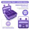 Bento Box Lunch Boxes for Toddlers Kids Girls, 5 Portion Sections Secure Lid, BPA Free Removable Tray, Pre-School Kid Daycare Lunches Snack Container Ages 3 to 5, Loncheras Para Nias, Purple Unicorn view 4