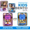 kinsho Bento Lunch Box for Kids Toddlers Boys Girls, 5 Portion Sections Secure Lid, Microwave Safe BPA Free Removable Tray, Pre-School Kid Daycare Lunches Snack Container, Blue & Pink Purple 2 pack view 2