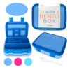 kinsho Bento Lunch Box for Kids Toddlers Boys, 5 Portion Sections Secure Lid, Microwave Safe BPA Free Removable Tray, Pre-School Kid Daycare Lunches Snack Container Ages 3 to 5, Blue view 1