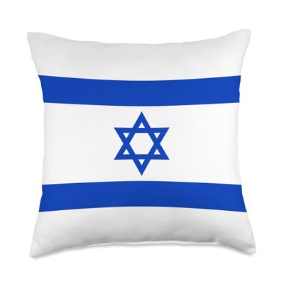 Star of david Israel blue jewish gift Pillow Throw Pillow