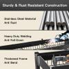 3 Tier Extra Large Stainless Steel Expandable Over The Sink Dish Drainer Drying Rack, Rust Proof Metal, Space Saving, Modern Black Big Capacity Extendable Plate Strainers Above Kitchen Counter view 2