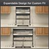 3 Tier Extra Large Stainless Steel Expandable Over The Sink Dish Drainer Drying Rack, Rust Proof Metal, Space Saving, Modern Black Big Capacity Extendable Plate Strainers Above Kitchen Counter view 3