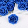 200 pcs Foam Rose Heads Stemless Artificial Rose Flowers Dark Blue Fake Roses Flower Bulk for DIY Wedding Rose Wall Kissing Balls Bridal Shower Centerpieces Arrangements Party Tables Deco(Dark Blue ) view 3