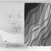 BestLives Fabric Gray Shower Curtains Modern Geometric Bath Curtain Abstract Beach Waterproof Bathroom Curtain Decorative Bathtub Accessories 48x72inch view 2