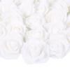 200 pcs Foam Rose Heads Stemless Artificial Rose Flowers White Fake Roses Flower Bulk for DIY Wedding Rose Wall Kissing Balls Bridal Shower Centerpieces Arrangements Party Tables Decorations(White ) view 1
