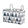 Surblue Bedside Caddy Bedside Storage Bag Hanging Organizer for Bunk, Hospital Beds, Dorm Rooms Bed Rails Camp 4 Pockets and 2 Hooks (Blue Triangle) view 1