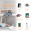 Surblue Bedside Caddy Bedside Storage Bag Hanging Organizer for Bunk, Hospital Beds, Dorm Rooms Bed Rails Camp 4 Pockets and 2 Hooks (Blue Triangle) view 2