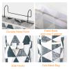 Surblue Bedside Caddy Bedside Storage Bag Hanging Organizer for Bunk, Hospital Beds, Dorm Rooms Bed Rails Camp 4 Pockets and 2 Hooks (Blue Triangle) view 3
