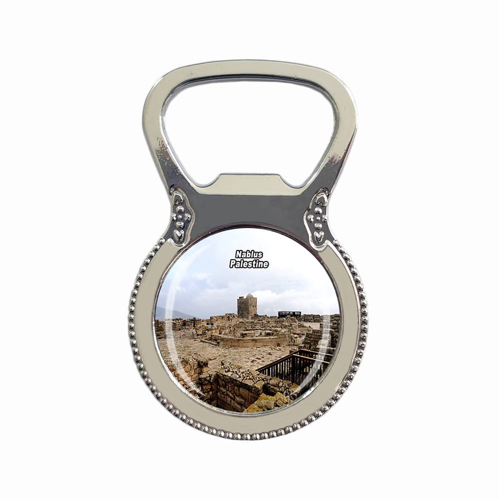Nablus Palestine Fridge Magnet Bottle Opener Tourist Souvenir Gift Collection Refrigerator Magnetic Sticker