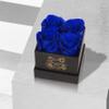 UFOREVER ROSES 4-Piece Preserved Roses in a Box, Preserved Flowers, Roses Gift for Her, Royal Blue view 3