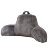 Aimuan Reading Pillow Bed Rest Pillow with Arms Rabbit Fur Cushion for Adults Teens Incline Rest Sitting up & Sleeping Snoring Pillow with Pregnancy Lumbar Back Support (Standard, Grey) view 1