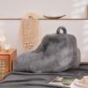 Aimuan Reading Pillow Bed Rest Pillow with Arms Rabbit Fur Cushion for Adults Teens Incline Rest Sitting up & Sleeping Snoring Pillow with Pregnancy Lumbar Back Support (Standard, Grey) view 2