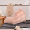 Aimuan Reading Pillow Bed Rest Pillow with Arms Rabbit Fur Back Pillow for Sitting up in Bed Adults Teens Incline Rest Sleeping Snoring with Pregnancy Lumbar Waist Support (Standard, Blush) view 2