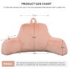 Aimuan Reading Pillow Bed Rest Pillow with Arms Rabbit Fur Back Pillow for Sitting up in Bed Adults Teens Incline Rest Sleeping Snoring with Pregnancy Lumbar Waist Support (Standard, Blush) view 3