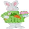 Rabbit Figurine Resin Easter Bunny Statue Spring Easter Rabbit Ornament for Easter Spring Festival Home Decorations - Green view 3