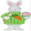 Rabbit Figurine Resin Easter Bunny Statue Spring Easter Rabbit Ornament for Easter Spring Festival Home Decorations - Green view 4
