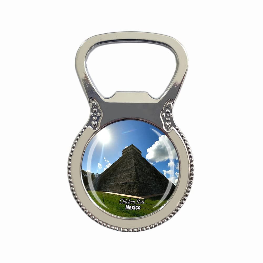 Chichen Itza Mexico Fridge Magnet Bottle Opener Tourist Souvenir Gift Collection Refrigerator Magnetic Sticker