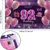 92nd Birthday Decorations for Girls Happy Birthday Banner Pink Decorations for A Party Birthday Backdrop for Women view 2