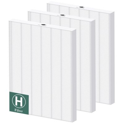 116130 Replacement Filter H Compatible with Winix 5500-2/ AM80 Air Purifi-ers, HEPA Filter for Dust Pollen Hair Pet Dander Smoke, 3 Pack (White)