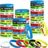 Skylety 48 Pack Race Car Party Favors Race Car Silicone Bracelets Racing Checkered Flag Wristbands Racing Flag Rubber Bracelets Birthday Party Decorations for Sports Events Fitness Dirt Bike Task view 1