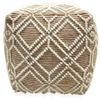 LOOMINAIRE Handmade ADDO Wool, Cotton Natural Fiber Easy Maintenance Pouf/Footstool for Living Room Bed Room Family Room (Tan) view 1