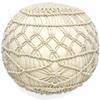LOOMINAIRE Rustic Macrame Pouf/Footstool Nantes Hand Woven of Cotton for Living Room Bed Room Family Room view 1