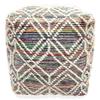 LOOMINAIRE Handmade ADDO Wool, Cotton Natural Fiber Easy Maintenance Pouf/Footstool for Living Room Bed Room Family Room (Multi) view 1