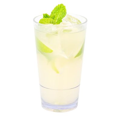 Bev Tek 14 Ounce Plastic Drinking Glasses, 12 Reusable Plastic Cocktail Cups - Shatterproof, Clear Plastic Highball Glasses, Dishwashable, Stackable - Restaurantware