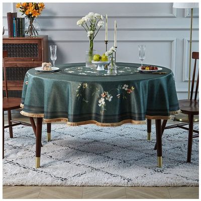HNHYNSY Round Tablecloth Simple Style Home Large Round Hotel Tablecloth Fabric Light Luxury Style Table Mat for Dining Table Kitchen Dining (Color : A, Size : 55x55 inch)